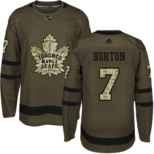 Adidas Maple Leafs #7 Tim Horton Green Salute to Service Stitched NHL Jersey